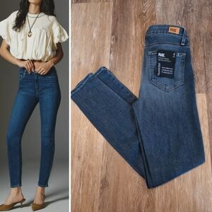 PAIGE Hoxton Ankle High Rise Crop Skinny Straight Leg Denim Jeans NWT Flawless